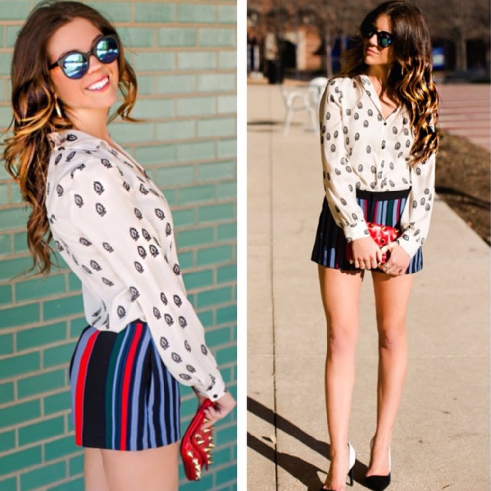 Striped shorts from Zara